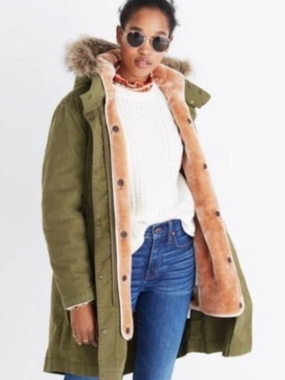 Madewell Bedford Fur Lined Parka XS